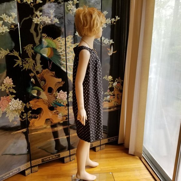 Childrens Place Size 14 Black Polka Dot Dress - Picture 11 of 12